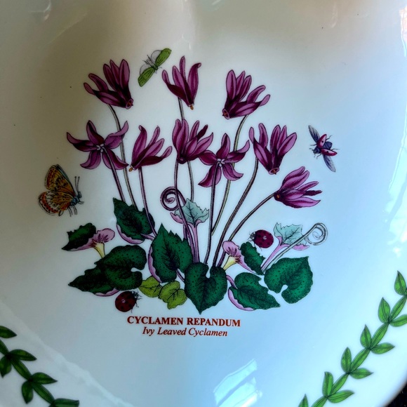 Portmeirion Botanic Garden Cyclamen Repandum heart serving bowl NWT❣️ - Picture 3 of 9